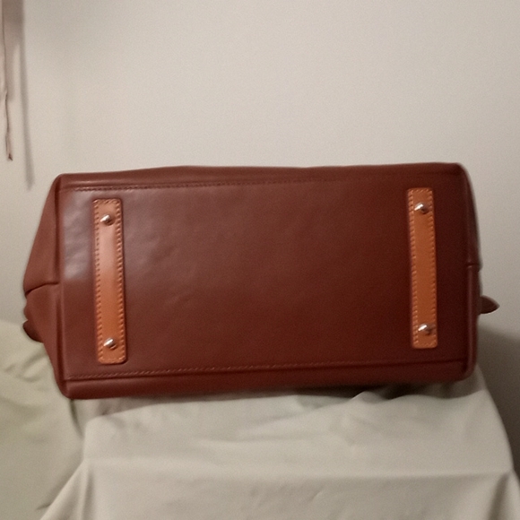 Dooney & Bourke Smooth Genuine Leather    Handbag. Color is a  Rich Caramel. - Picture 5 of 16